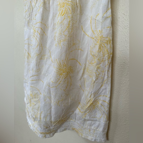 Free People "Dreamer" Yellow Ribbon Cotton Sundress Size 0 - Picture 5 of 11